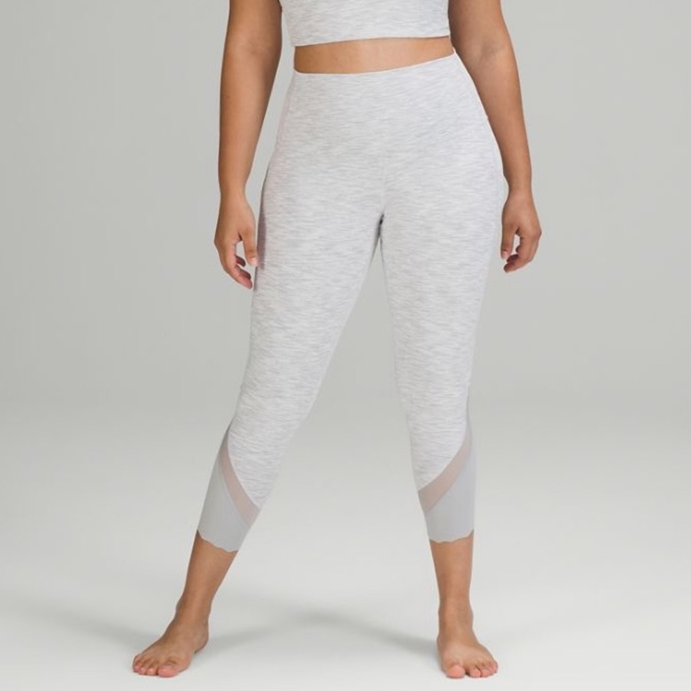 Lululemon Wunder Under Scalloped Hem High Rise Crop 23” Leggings *Luxtreme